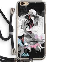 CaseCompany Camouflage de sommeil: iPhone 6 / 6S Transparant Hoesje met koord
