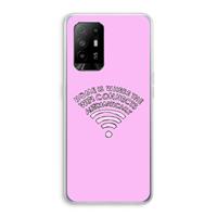 CaseCompany Home Is Where The Wifi Is: Oppo A95 5G Transparant Hoesje