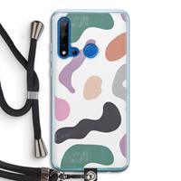 CaseCompany Memphis Shapes: Huawei P20 Lite (2019) Transparant Hoesje met koord