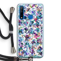 CaseCompany Hibiscus Flowers: Huawei P20 Lite (2019) Transparant Hoesje met koord