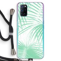 CaseCompany Palmbladeren: Oppo A92 Transparant Hoesje met koord