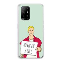 CaseCompany Gimme a call: Oppo A95 5G Transparant Hoesje