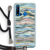 CaseCompany Watercolor Agate: Huawei P20 Lite (2019) Transparant Hoesje met koord