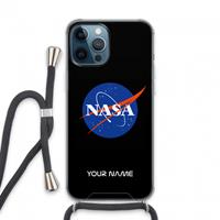 CaseCompany NASA: iPhone 13 Pro Max Transparant Hoesje met koord