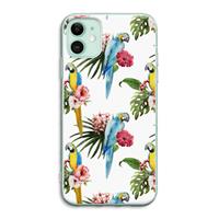 CaseCompany Kleurrijke papegaaien: iPhone 11 Transparant Hoesje