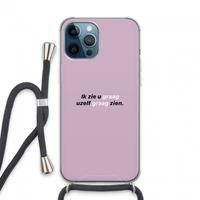 CaseCompany uzelf graag zien: iPhone 13 Pro Max Transparant Hoesje met koord