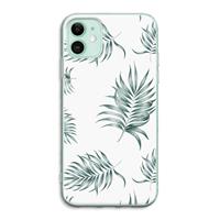 CaseCompany Simple leaves: iPhone 11 Transparant Hoesje