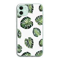CaseCompany Tropische bladeren: iPhone 11 Transparant Hoesje