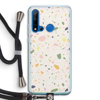 CaseCompany Terrazzo N°21: Huawei P20 Lite (2019) Transparant Hoesje met koord