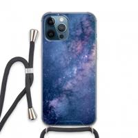 CaseCompany Nebula: iPhone 13 Pro Max Transparant Hoesje met koord