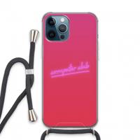 CaseCompany Vice Glow: iPhone 13 Pro Max Transparant Hoesje met koord