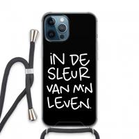 CaseCompany De Sleur: iPhone 13 Pro Max Transparant Hoesje met koord