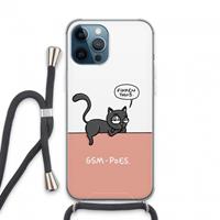 CaseCompany GSM poes: iPhone 13 Pro Max Transparant Hoesje met koord