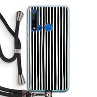 CaseCompany Stripes: Huawei P20 Lite (2019) Transparant Hoesje met koord