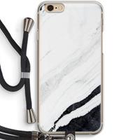 CaseCompany Elegante marmer: iPhone 6 / 6S Transparant Hoesje met koord