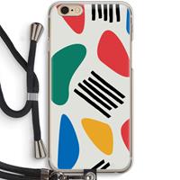 CaseCompany Illustratieve pop 1: iPhone 6 / 6S Transparant Hoesje met koord
