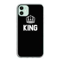 CaseCompany King zwart: iPhone 11 Transparant Hoesje