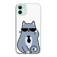 CaseCompany Cool cat: iPhone 11 Transparant Hoesje