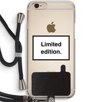 CaseCompany Limited edition: iPhone 6 / 6S Transparant Hoesje met koord