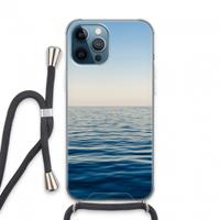 CaseCompany Water horizon: iPhone 13 Pro Max Transparant Hoesje met koord