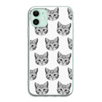CaseCompany Kitten: iPhone 11 Transparant Hoesje