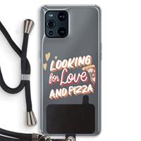 CaseCompany Pizza is the answer: Oppo Find X3 Transparant Hoesje met koord