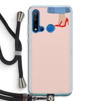 CaseCompany High heels: Huawei P20 Lite (2019) Transparant Hoesje met koord