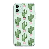 CaseCompany Cactus Lover: iPhone 11 Transparant Hoesje