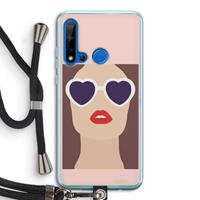 CaseCompany Red lips: Huawei P20 Lite (2019) Transparant Hoesje met koord