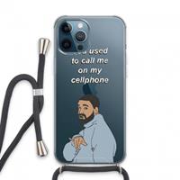 CaseCompany Hotline bling: iPhone 13 Pro Max Transparant Hoesje met koord