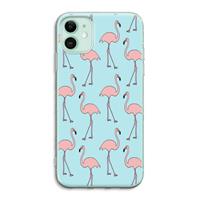 CaseCompany Anything Flamingoes: iPhone 11 Transparant Hoesje