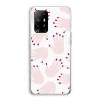 CaseCompany Hands pink: Oppo A95 5G Transparant Hoesje