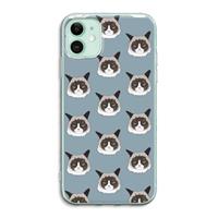 CaseCompany It's a Purrr Case: iPhone 11 Transparant Hoesje