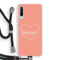 CaseCompany Forever heart: Huawei P Smart Pro Transparant Hoesje met koord