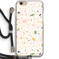 CaseCompany Terrazzo N°21: iPhone 6 / 6S Transparant Hoesje met koord