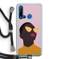 CaseCompany Yellow glasses: Huawei P20 Lite (2019) Transparant Hoesje met koord