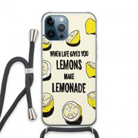 CaseCompany Lemonade: iPhone 13 Pro Max Transparant Hoesje met koord