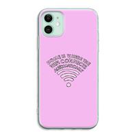 CaseCompany Home Is Where The Wifi Is: iPhone 11 Transparant Hoesje