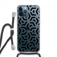 CaseCompany Crazy pattern: iPhone 13 Pro Max Transparant Hoesje met koord
