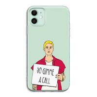 CaseCompany Gimme a call: iPhone 11 Transparant Hoesje