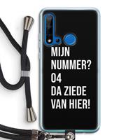 CaseCompany Da ziede van hier - Zwart: Huawei P20 Lite (2019) Transparant Hoesje met koord