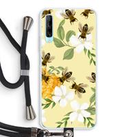 CaseCompany No flowers without bees: Huawei P Smart Pro Transparant Hoesje met koord