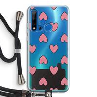 CaseCompany Ondersteboven verliefd: Huawei P20 Lite (2019) Transparant Hoesje met koord