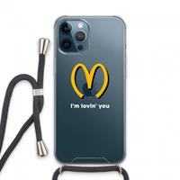 CaseCompany I'm lovin' you: iPhone 13 Pro Max Transparant Hoesje met koord