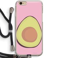 CaseCompany Avocado: iPhone 6 / 6S Transparant Hoesje met koord