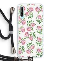 CaseCompany Kleine roosjes: Huawei P Smart Pro Transparant Hoesje met koord