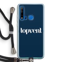 CaseCompany Topvent Navy: Huawei P20 Lite (2019) Transparant Hoesje met koord