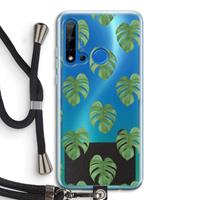 CaseCompany Monstera leaves: Huawei P20 Lite (2019) Transparant Hoesje met koord