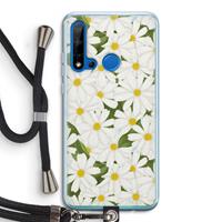 CaseCompany Summer Daisies: Huawei P20 Lite (2019) Transparant Hoesje met koord