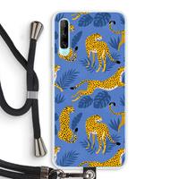 CaseCompany Luipaard: Huawei P Smart Pro Transparant Hoesje met koord